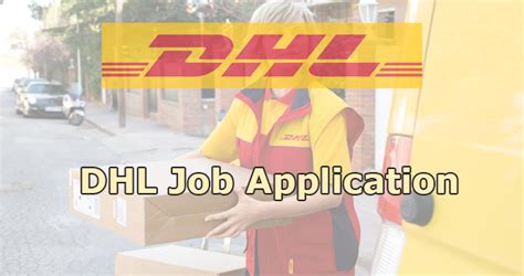 DHL Application Online & PDF 2021 .